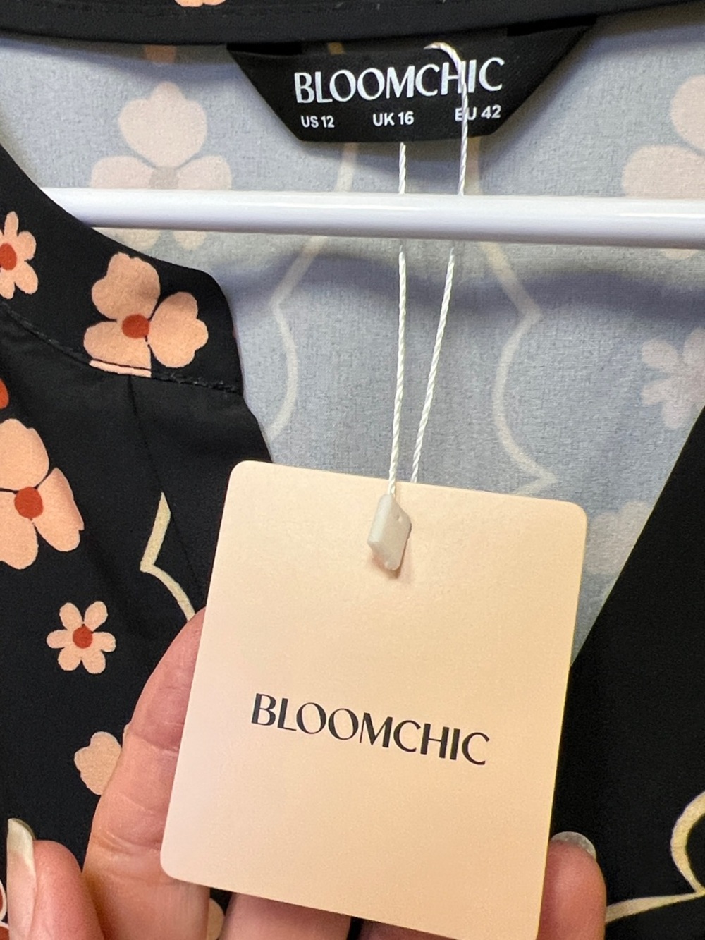 BloomChic Black Floral Midi Dress with Multicolor Print - Picture 11 of 11